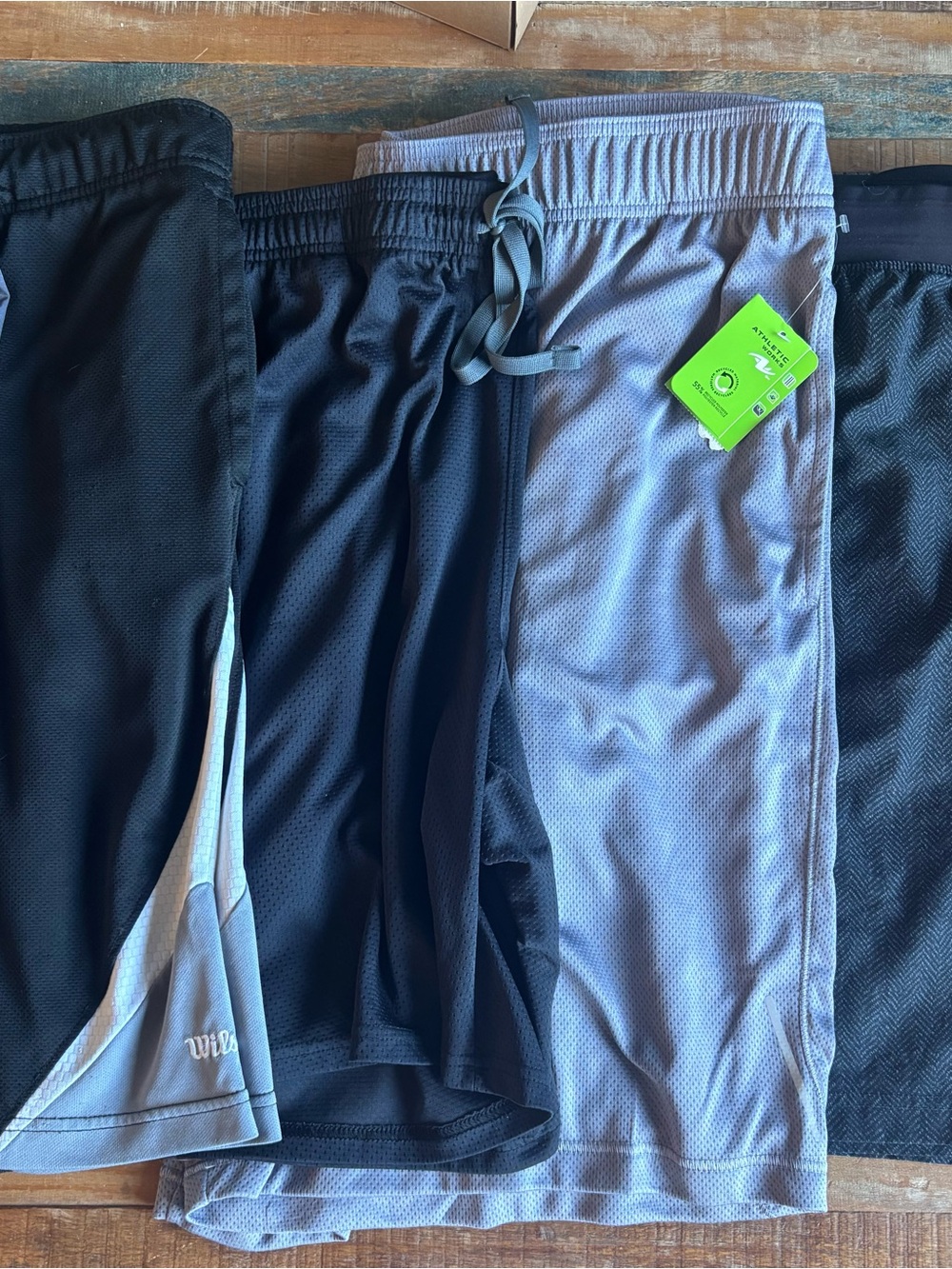 Men's Athletic and cargo Shorts in Black and Gray